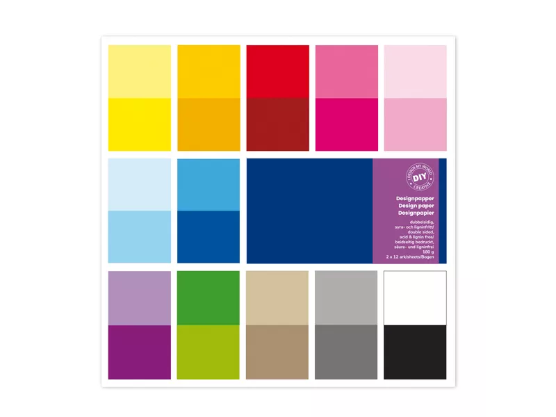 Carta Scrapbooking Deco CWR - 30,5x30,5 cm - 180 g - 12591 (Assortiti Conf. 24)
