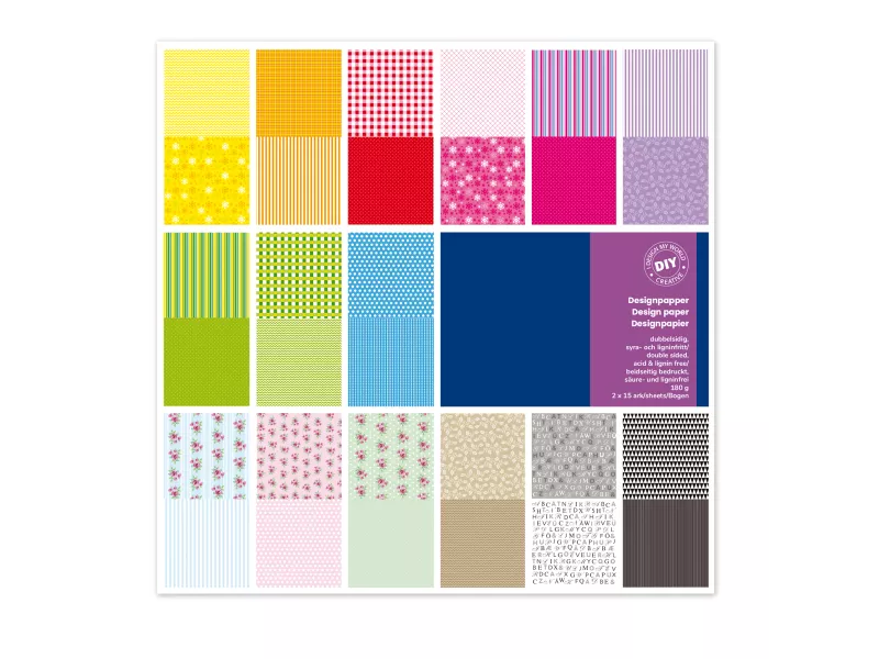 Carta Scrapbooking Vichy Deco CWR - 30,5x30,5 cm - 180 g - 12591 (Assortiti Conf. 30)