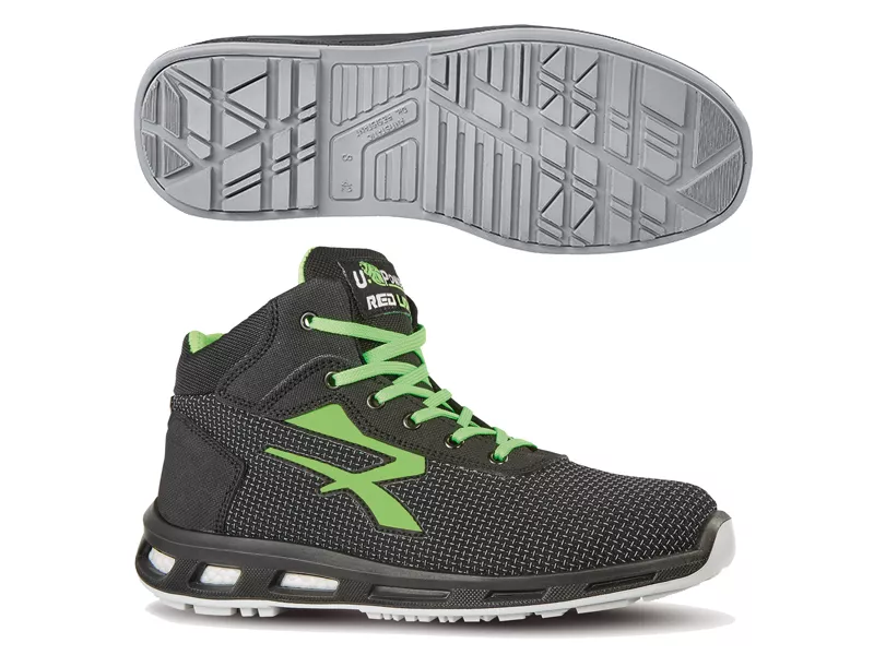 Scarpe Antinfortunistiche Red Lion Hard U-Power - Numero 46 - RL10356-46 (Grigio e Verde)