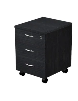 Cassettiera con Ruote Easy Artexport - 3 Cassetti - 42x52x59,5 cm - 60019_8 (Nero Venato)