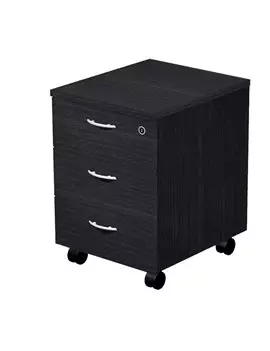 Cassettiera con Ruote Easy Artexport - 3 Cassetti - 42x52x59,5 cm - 60019_8 (Nero Venato)