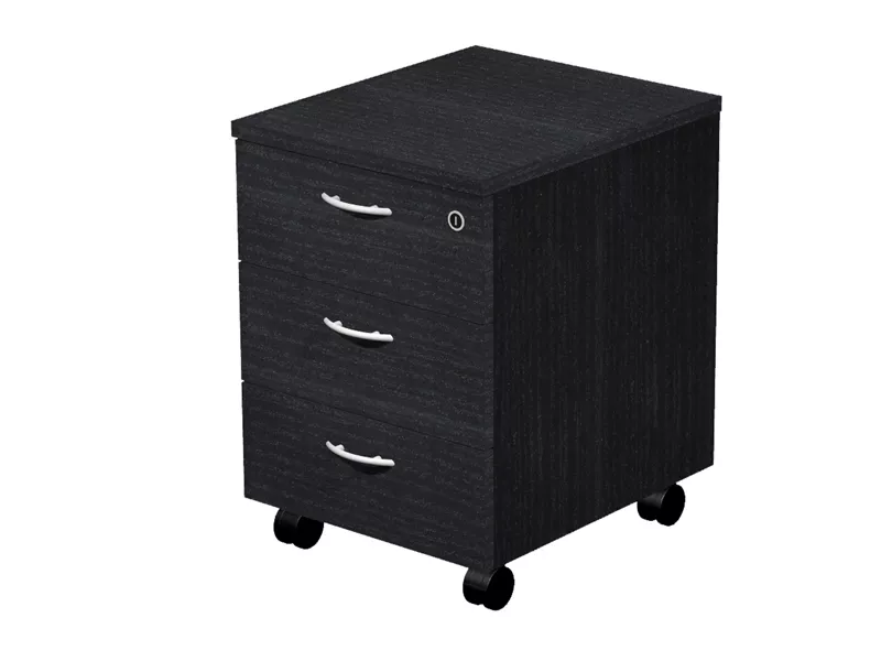 Cassettiera con Ruote Easy Artexport - 3 Cassetti - 42x52x59,5 cm - 60019_8 (Nero Venato)