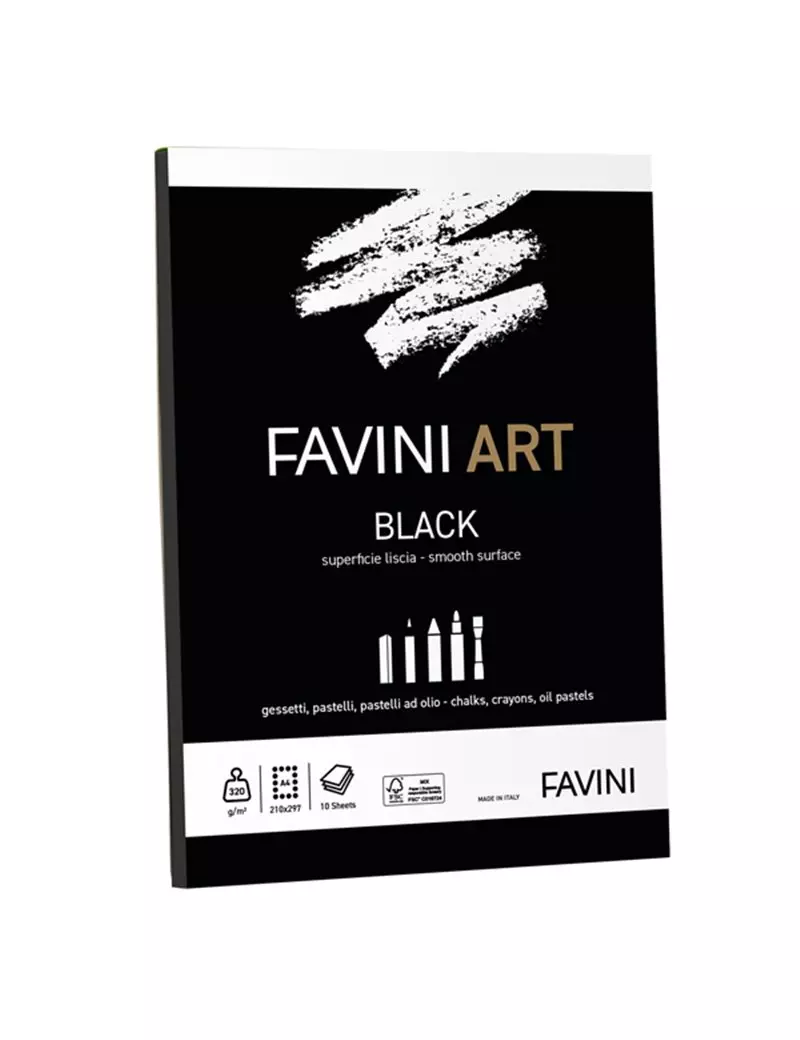 Album Collato Art Black Favini - A4 - 320 g - A42A104 (Nero) Album Collato Art Black Favini - A4 - 320 g - A42A104 (Nero)