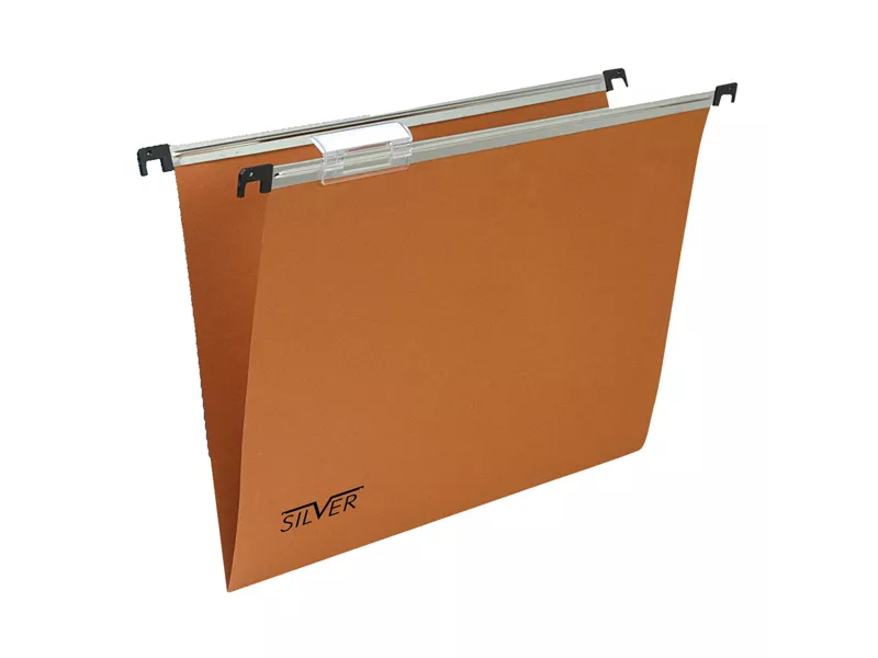 Cartelle Sospese Silver Bertesi - Cassetto - 39 cm - V - 150/390 GL-B2 (Arancio Conf. 50)