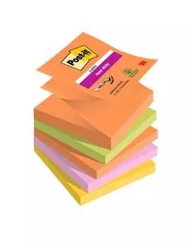 Post-it Notes Super Sticky Z-Notes R330-5SS-BOOS 3M - 76x76 mm - 7100258789 (Assortiti Boost Conf. 5)