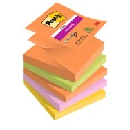 Post-it Notes Super Sticky Z-Notes R330-5SS-BOOS 3M - 76x76 mm - 7100258789 (Assortiti Boost Conf. 5)