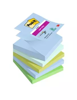 Post-it Notes Super Sticky Z-Notes R330-5SS-OAS 3M - 76x76 mm - 7100258791 (Assortiti Oasis Conf. 5)