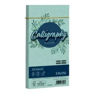 Buste Calligraphy Nature Remake Favini - 11x22 cm - 120 g - A57G273 (Acquamarina Conf. 25)