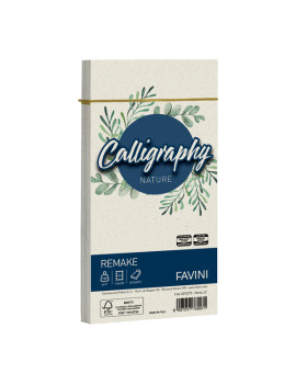 Buste Calligraphy Nature Remake Favini - 11x22 cm - 120 g - A570273 (Perla Conf. 25)