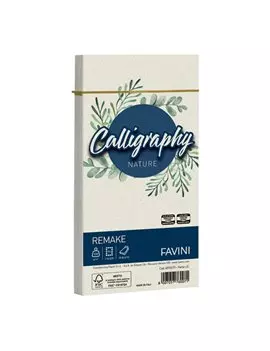 Buste Calligraphy Nature Remake Favini - 11x22 cm - 120 g - A570273 (Perla Conf. 25)