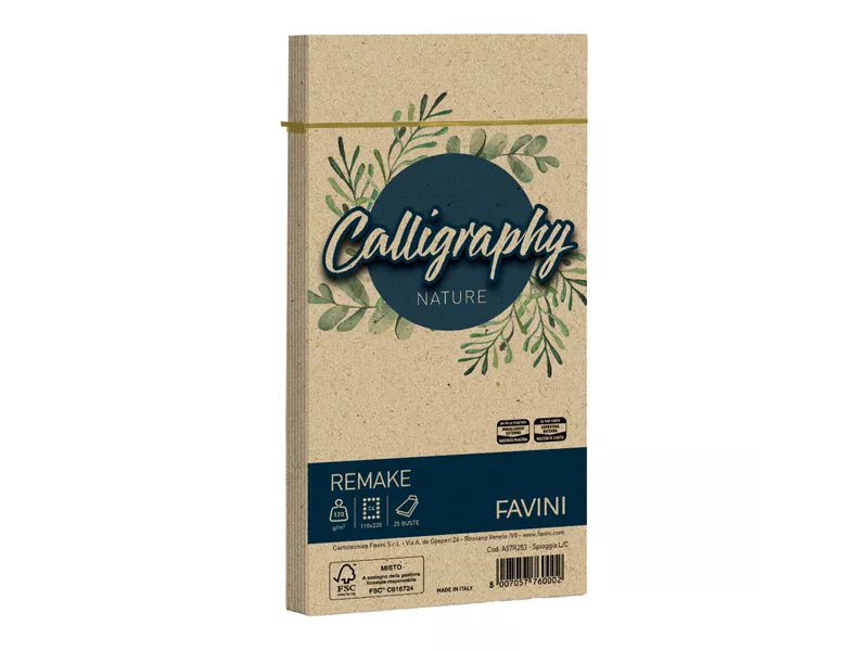 Buste Calligraphy Nature Remake Favini - 11x22 cm - 120 g - A57R253 (Spiaggia Conf. 25)