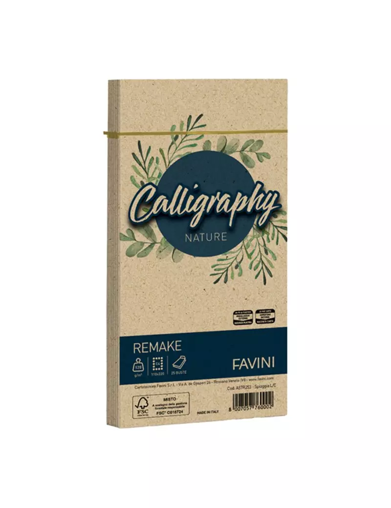 Buste Calligraphy Nature Remake Favini - 11x22 cm - 120 g - A57R253 (Spiaggia Conf. 25) Buste Calligraphy Nature Remake Favini - 11x22 cm - 120 g - A57R253 (Spiaggia Conf. 25)
