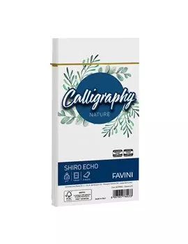 Buste Calligraphy Nature Remake Favini - 11x22 cm - 120 g - A570904 (Gesso Conf. 25)