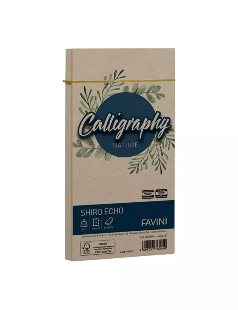 Buste Calligraphy Nature Remake Favini - 11x22 cm - 120 g - A57N904 (Legno Conf. 25) Buste Calligraphy Nature Remake Favini - 11x22 cm - 120 g - A57N904 (Legno Conf. 25)