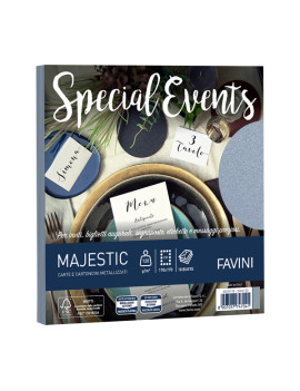 Buste Special Events Majestic Favini - 17x17 cm - 120 g - A57H154 (Argento Conf. 10)