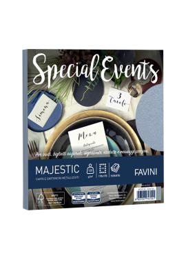 Buste Special Events Majestic Favini - 17x17 cm - 120 g - A57H154 (Argento Conf. 10)