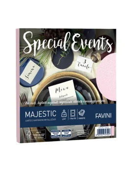 Buste Special Events Majestic Favini - 17x17 cm - 120 g - A57S118 (Rosa Conf. 10)
