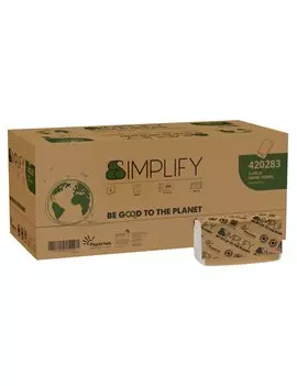 Asciugamani a V Simplify Papernet - 2 Veli - 206 Strappi - 420283 (Bianco Conf. 10)