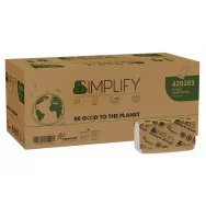 Asciugamani a V Simplify Papernet - 2 Veli - 206 Strappi - 420283 (Bianco Conf. 10)