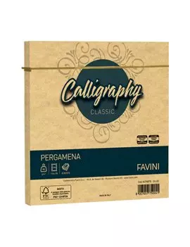 Buste Calligraphy Pergamena Favini - 17x17 cm - 90 g - A57N078 (Nocciola Conf. 25)