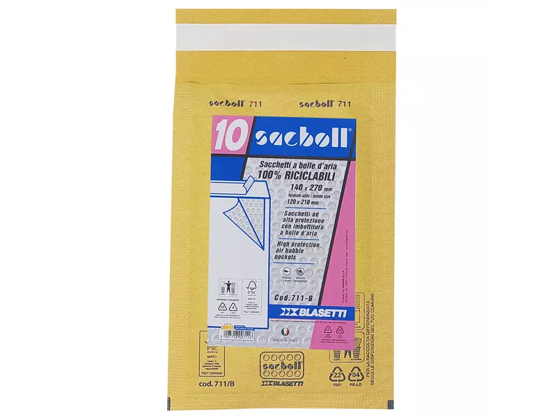 Busta Imbottita a Bolle d'Aria Sacboll B Blasetti - 12x21 cm - 0711 (Avana Conf. 10)