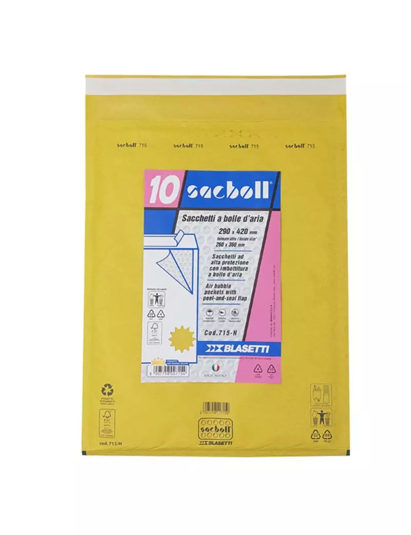 Busta Imbottita a Bolle d'Aria Sacboll H Blasetti - 26x36 cm - 0715 (Avana Conf. 10) Busta Imbottita a Bolle d'Aria Sacboll H Blasetti - 26x36 cm - 0715 (Avana Conf. 10)