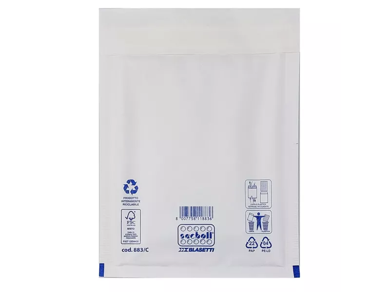Busta Imbottita a Bolle d'Aria Sacboll C Blasetti - 15x21 cm - 0883 (Bianco Conf. 10)
