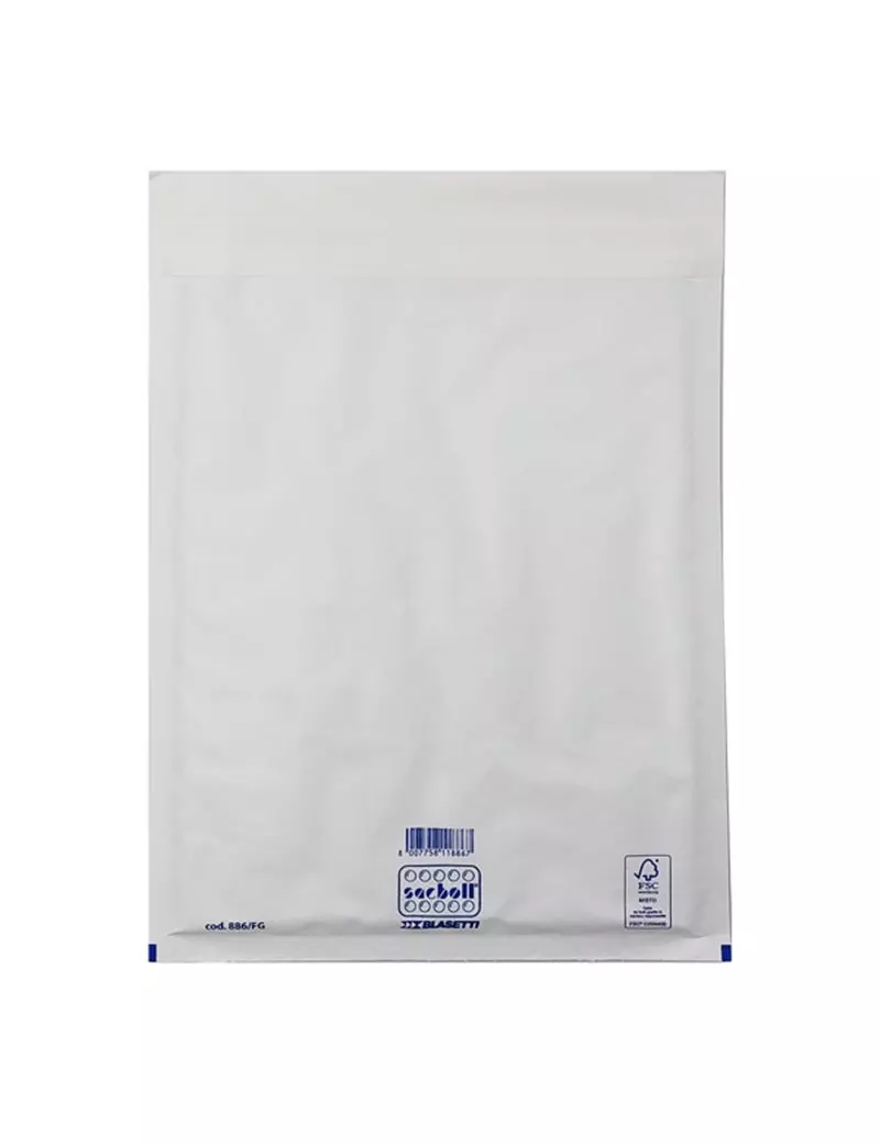 Busta Imbottita a Bolle d'Aria Sacboll FG Blasetti - 22x33 cm - 0886 (Bianco Conf. 10) Busta Imbottita a Bolle d'Aria Sacboll FG Blasetti - 22x33 cm - 0886 (Bianco Conf. 10)