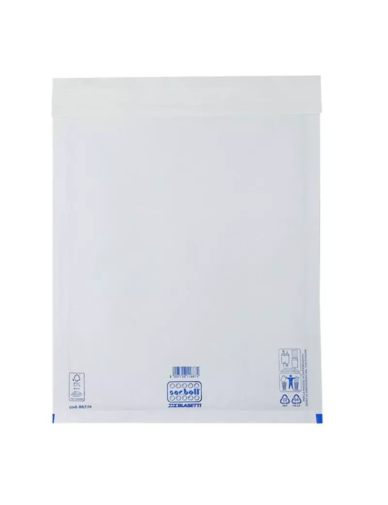 Busta Imbottita a Bolle d'Aria Sacboll H Blasetti - 26x36 cm - 0887 (Bianco Conf. 10) Busta Imbottita a Bolle d'Aria Sacboll H Blasetti - 26x36 cm - 0887 (Bianco Conf. 10)