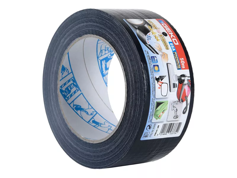 Nastro Adesivo Telato USA Premium Geko - 50 mm x 50 m - 19100/3 (Nero)