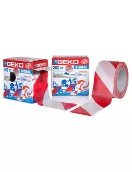 Nastro Segnaletico Signal Geko - 70 mm x 200 m - 200/25 (Bianco e Rosso)