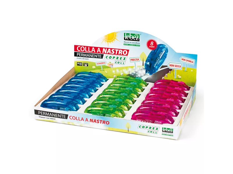 Colla Roller Coprex Lebez - Permanente - 6 mm x 8 m - 80650 Colla Roller Coprex Lebez - Permanente - 6 mm x 8 m - 80650