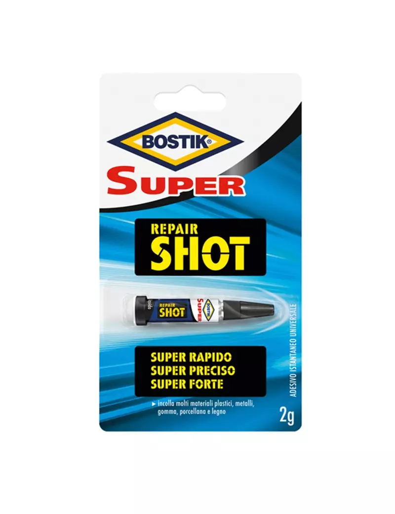 Colla Istantanea Super Repair Shot Bostik - 2 g - D2268 Colla Istantanea Super Repair Shot Bostik - 2 g - D2268