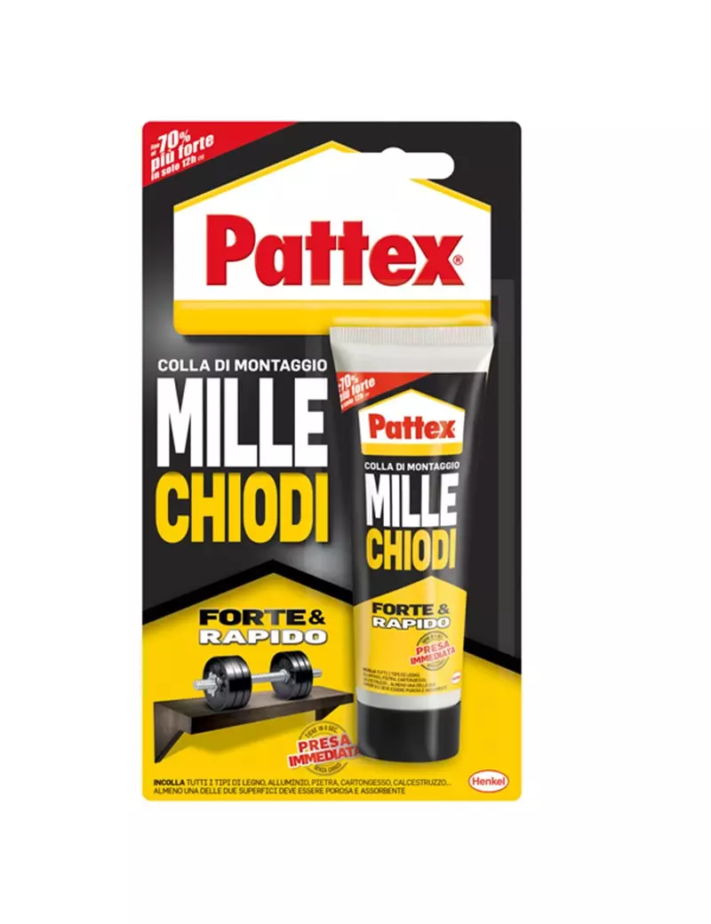 Colla Millechiodi Forte e Rapido Pattex - 100 g - 1947976 Colla Millechiodi Forte e Rapido Pattex - 100 g - 1947976