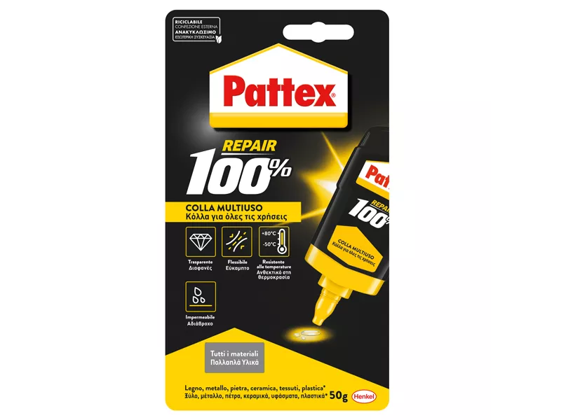 Colla Multiuso Repair 100% Pattex - 50 g - 2849337
