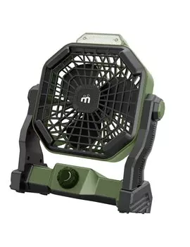 Ventilatore Portatile con Luce LED Melchioni - 118620051 (Nero e Verde)