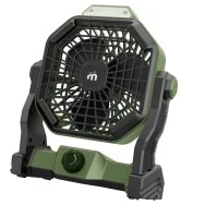 Ventilatore Portatile con Luce LED Melchioni - 118620051 (Nero e Verde)