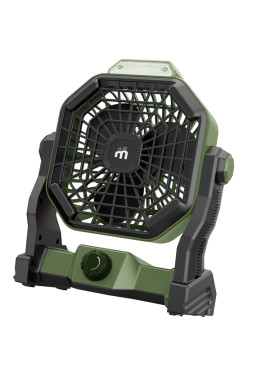Ventilatore Portatile con Luce LED Melchioni - 118620051 (Nero e Verde)