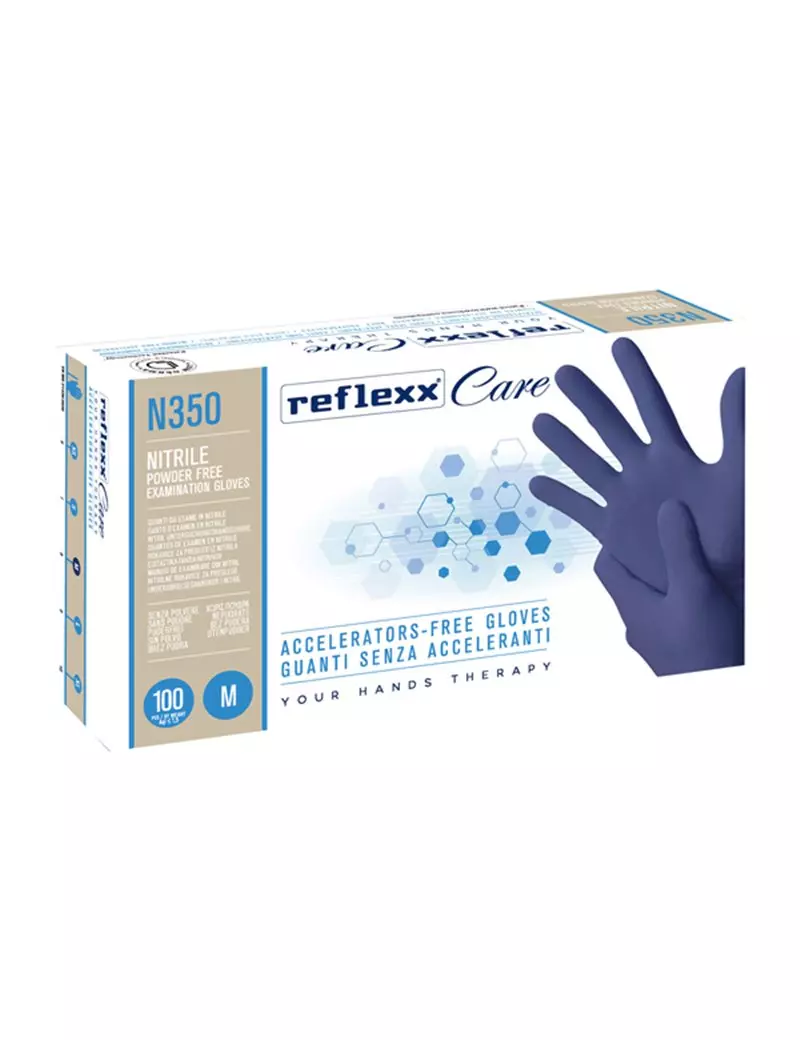 Guanti in Nitrile N350 Reflexx - Taglia M - N350/M (Blu Conf. 100) Guanti in Nitrile N350 Reflexx - Taglia M - N350/M (Blu Conf. 100)