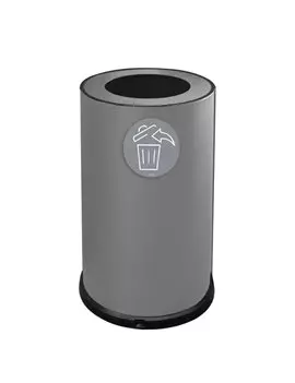 Contenitore per Raccolta Differenziata Stilcasa - 1 Scomparto - 100 Litri - 991/G (Grigio)