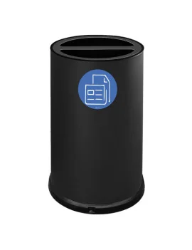 Contenitore per Raccolta Differenziata Stilcasa - 2 Scomparti - 100 Litri - 992/N (Nero)