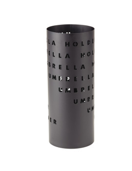 Portaombrelli in Metallo King Collection - 18x46 cm - P1817289 (Nero Fantasia Lettere)