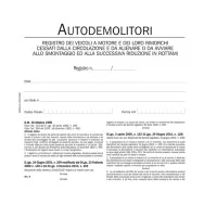 Registro Autodemolitori Data Ufficio - 200 Pagine Numerate - 31x15 cm - DU134020000