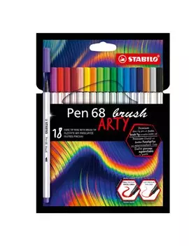 Pennarello Pen 68 Brush Arty Line Stabilo - 568/12-21-20 (Assortiti Conf. 12)