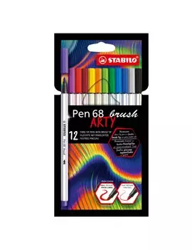 Pennarello Pen 68 Brush Arty Line Stabilo - 568/12-21-20 (Assortiti Conf. 12)