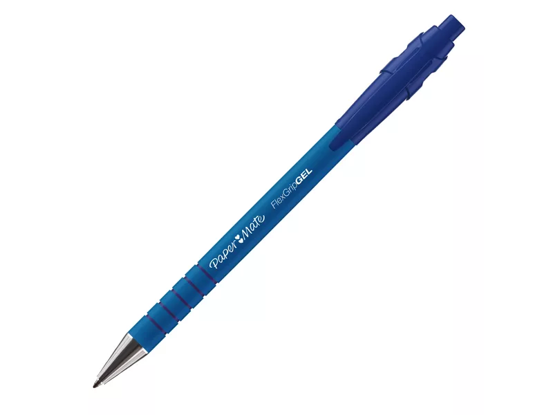 Penna Gel a Scatto Flexgrip Gel Paper Mate - 0,7 mm - 2108213 (Blu Conf. 12)