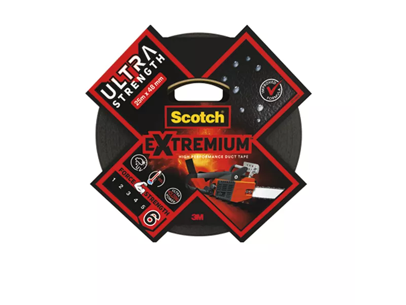 Nastro Adesivo Extra Resistente Extremium Ultra Scotch 3M - 48 mm x 25 m - 7100205699 (Nero)