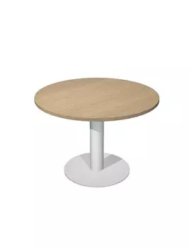 Tavolo Riunioni Agorà Direction Artexport - Rotondo - Diametro 100 cm - PR10+BASE50/C (Rovere Gamba Metallo)