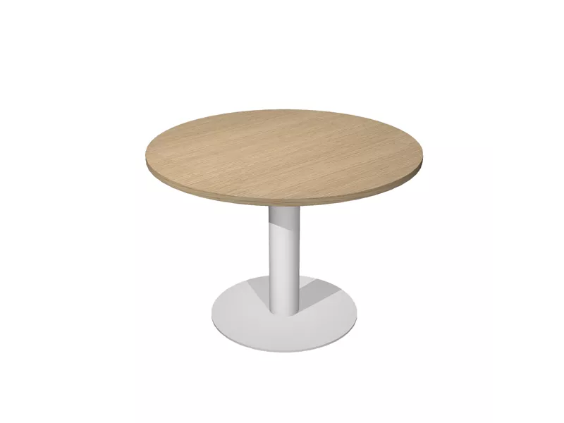 Tavolo Riunioni Agorà Direction Artexport - Rotondo - Diametro 100 cm - PR10+BASE50/C (Rovere Gamba Metallo)