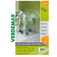 Telo di Ricambio per Serra a Casetta Clematis Verdemax - 155x155x205 cm - 2647 (Trasparente)